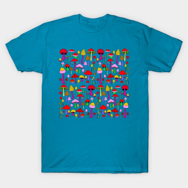 Mushroom Pattern T-Shirt by arkitekta